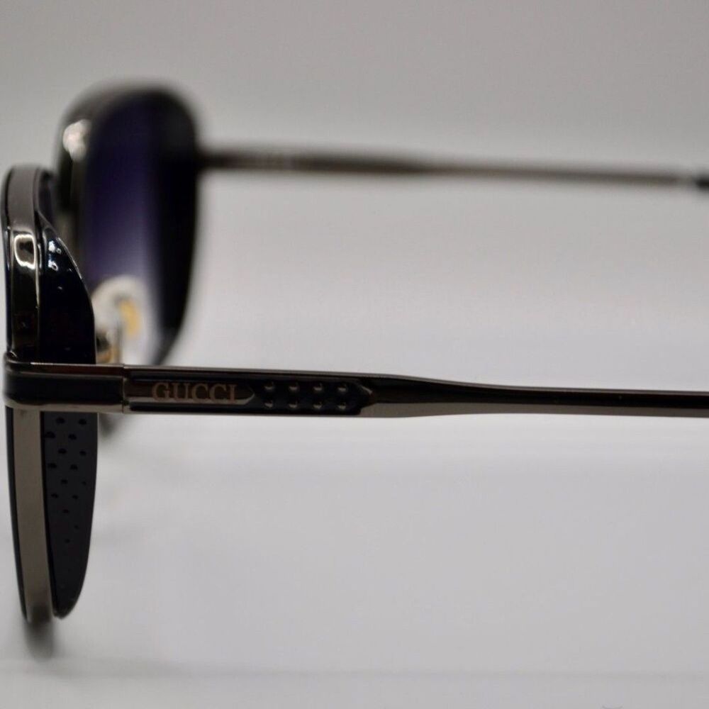 Gucci Women’s Sunglasses | Silver & Black | Purple Gray Gradient | 56-16-145 - Picture 7 of 12